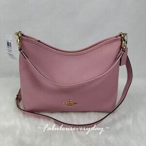 Coach Laurel Shoulder Bag Crossbody In Leather/Gold/Carnation CR148 Pink NWT